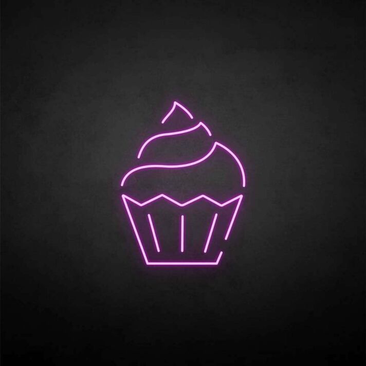 Cupcake LED-Neonschild für Café und Bäckerei