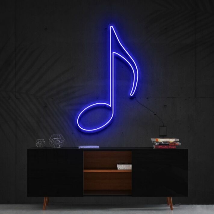 Musiknote LED-Neonschild für Wohnzimmer und Musikstudio