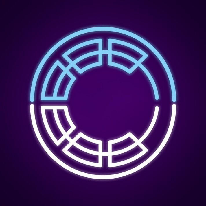 Futuristisches Kreis-Symbol LED-Neonschild Gaming Wohnzimmer