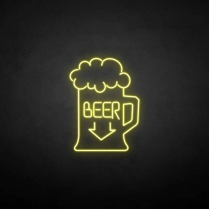 Bierkrug mit Schaum LED Neonschild für Bar und Kneipe