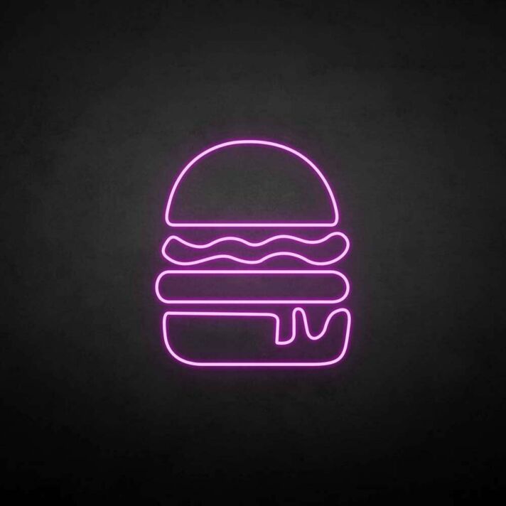 Hamburger LED-Neonschild für Restaurant und Imbiss
