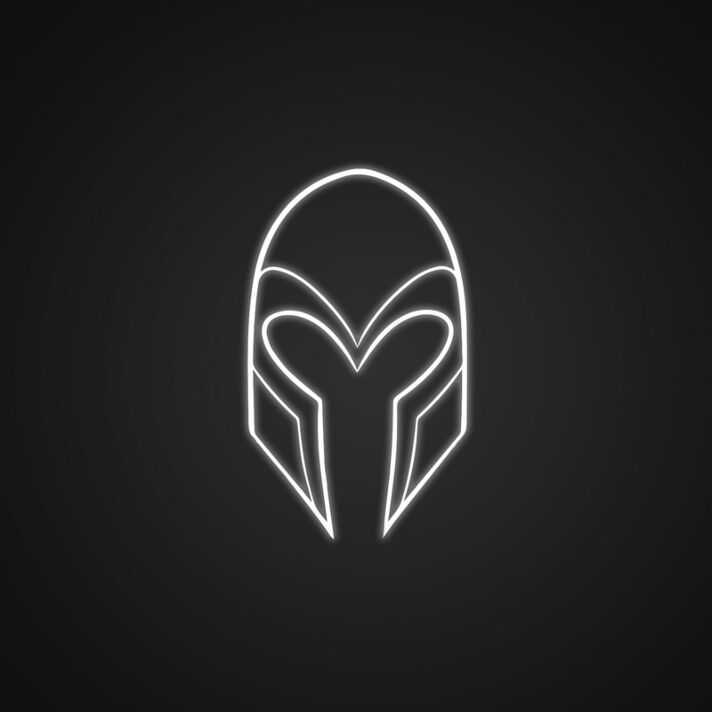 Spartanhelm LED-Neonschild für Gamingzimmer und Bar