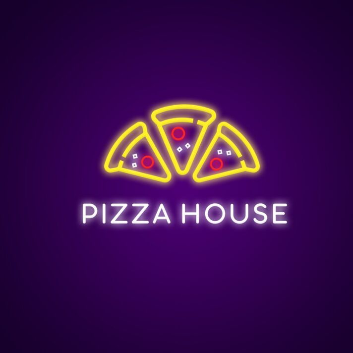 PIZZA HOUSE LED-Neonschild für Restaurant Imbiss