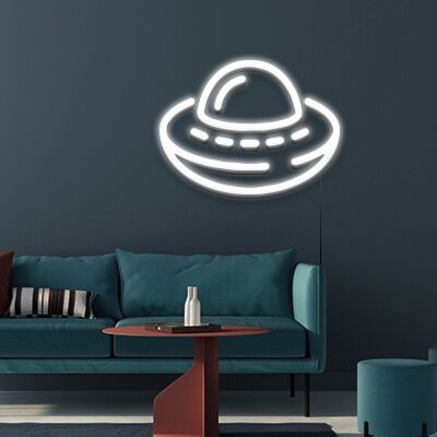 UFO LED-Neonschild Wohnzimmer Gamingzimmer