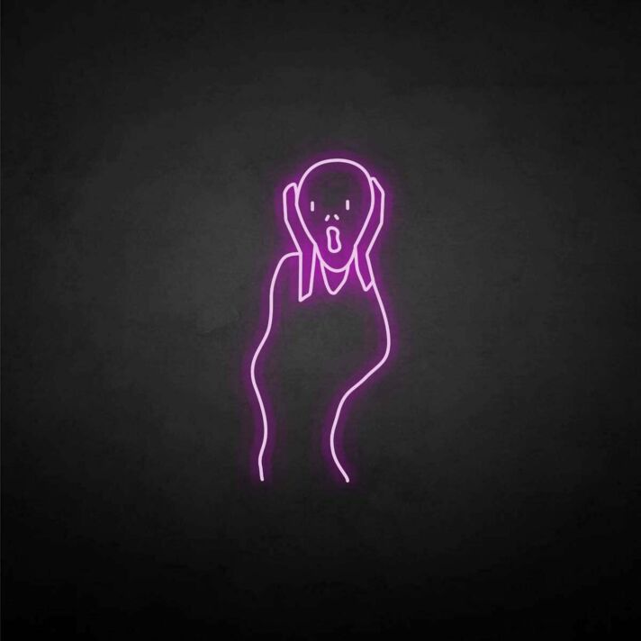 Schrei Figur LED-Neonschild für Wohnzimmer Kunstgalerie