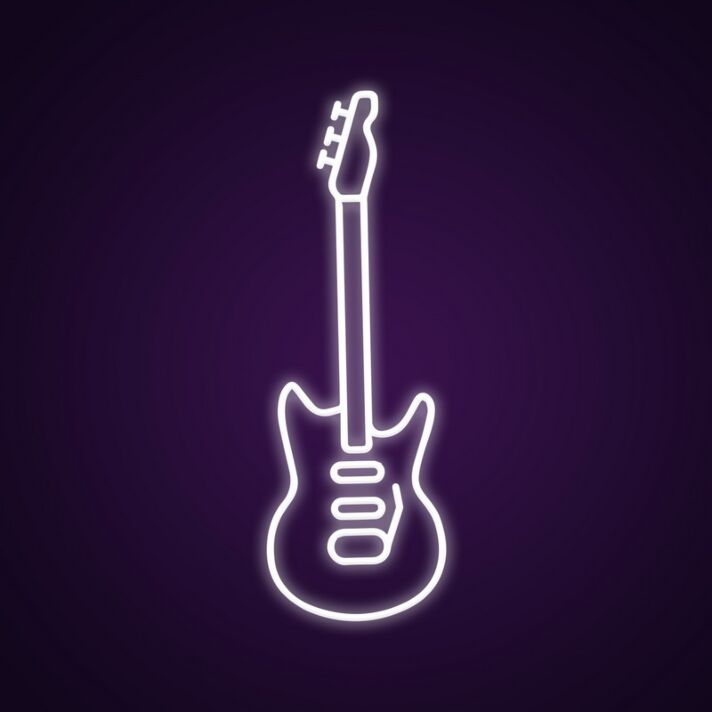 E-Gitarre LED-Neonschild Musikstudio Bar