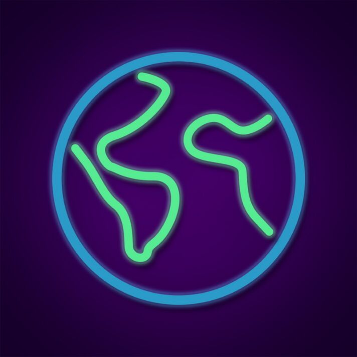 Erde Symbol LED-Neonschild Wohnzimmer Büro