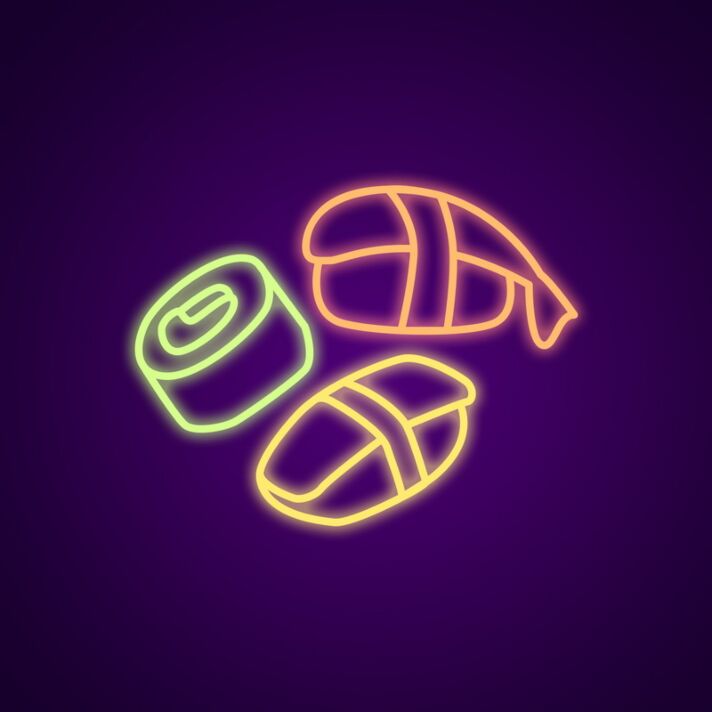 Sushi LED-Neonschild für Restaurant und Bar