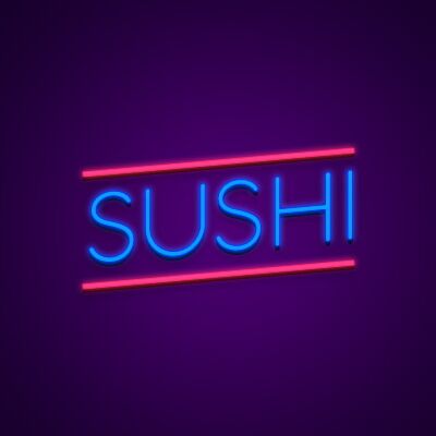 SUSHI LED-Neonschild für Restaurant und Bar