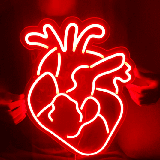menschliches Herz LED-Neonschild Wohnzimmer Bar