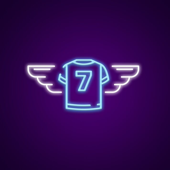 Fußballtrikot mit Flügeln LED-Neonschild Sportbar Wohnzimmer