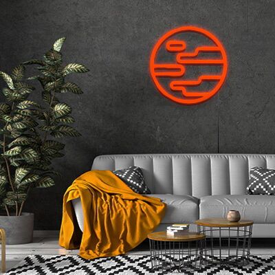 Abstrakte Sonne LED-Neonschild Wohnzimmer Büro