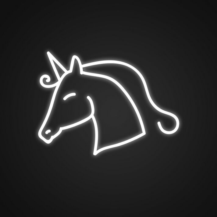 Einhornkopf LED-Neonschild für Kinderzimmer und Wohnzimmer