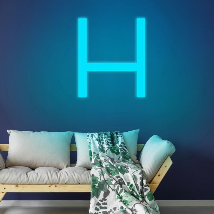 H LED-Neonschild Wohnzimmer