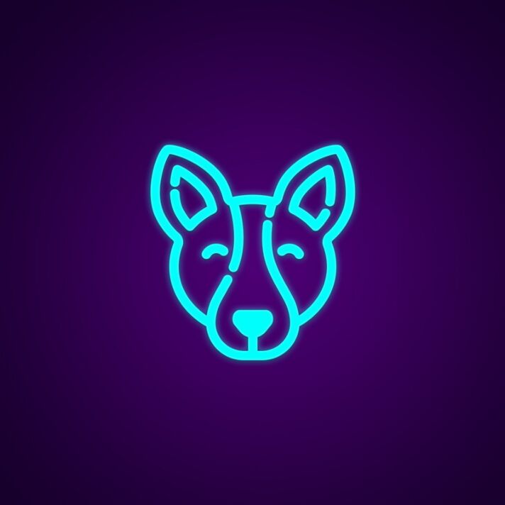 Hundekopf LED-Neonschild Wohnzimmer Haustierladen