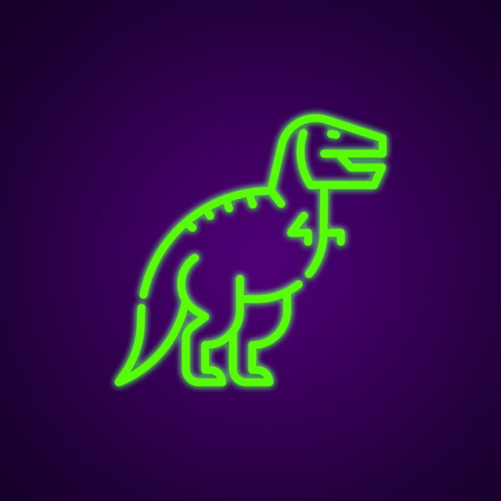 Tyrannosaurus Rex LED-Neonschild für Kinderzimmer und Gaming Room