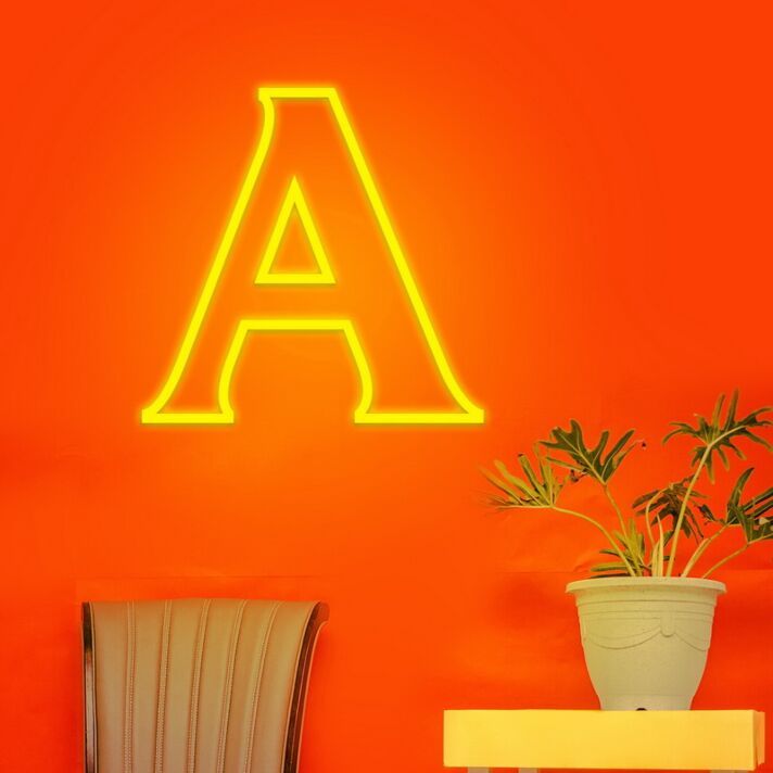 Buchstabe A LED Neonschild für Wohnzimmer und Büro