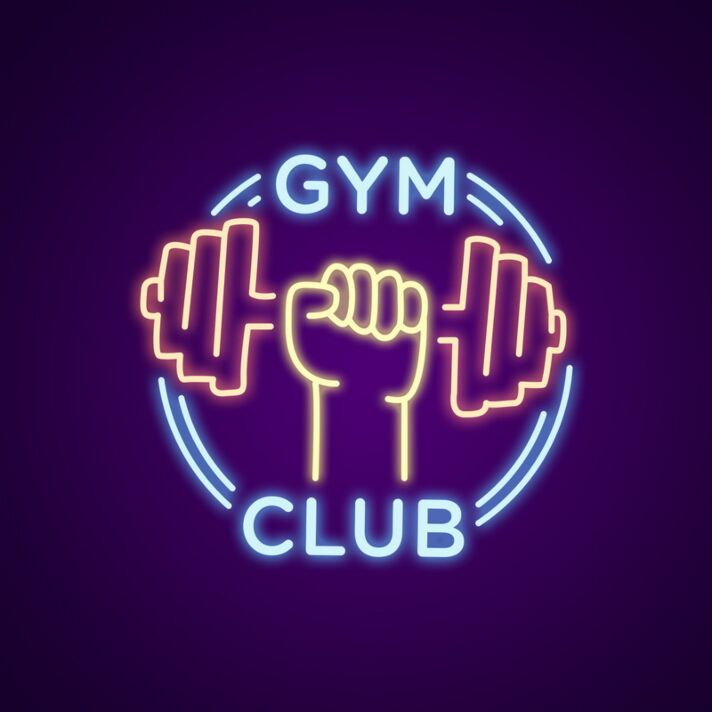 GYM CLUB LED-Neonschild für Fitnessstudio und Sport