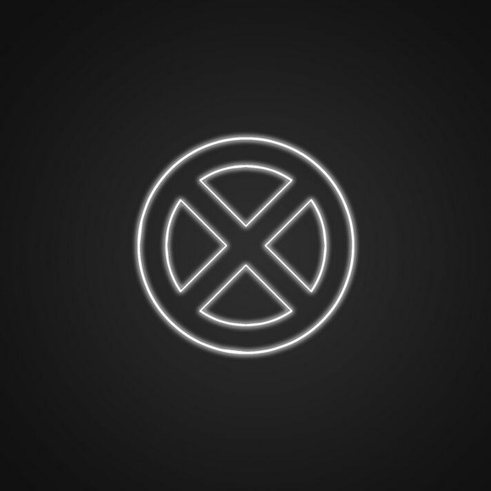 Kreis mit Kreuzsymbol LED-Neonschild für Bar Club