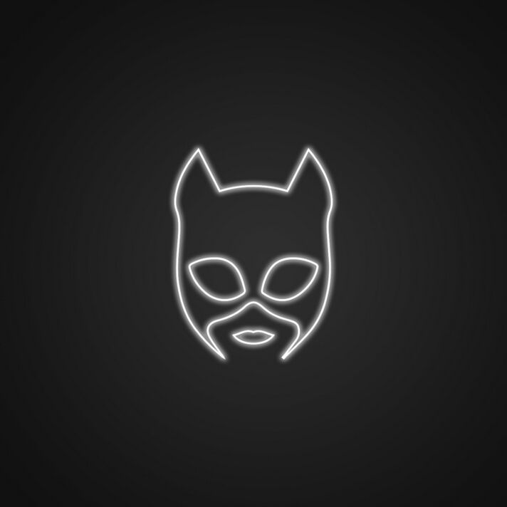 Maske mit Katzenohren LED-Neonschild für Bar Club