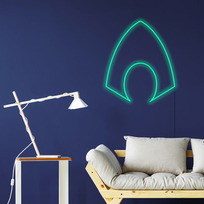 Abstraktes geometrisches Symbol LED-Neonschild Wohnzimmer Büro