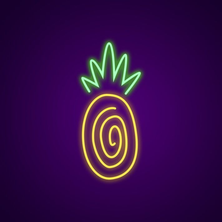 Ananas LED-Neonschild Küche Bar