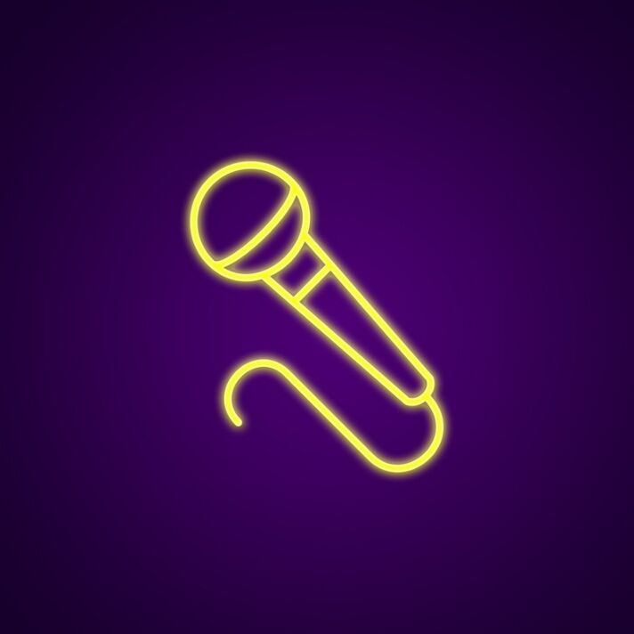 Mikrofon LED-Neonschild für Bar Musikstudio