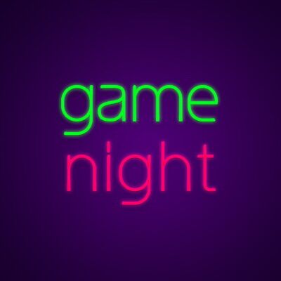 game night LED-Neonschild Wohnzimmer Spielzimmer