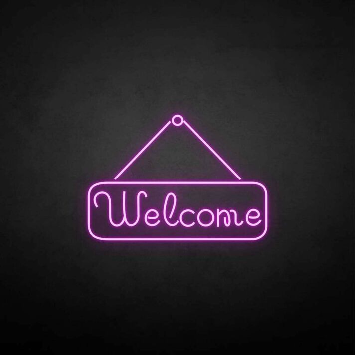 Welcome LED-Neonschild für Eingang und Geschäft
