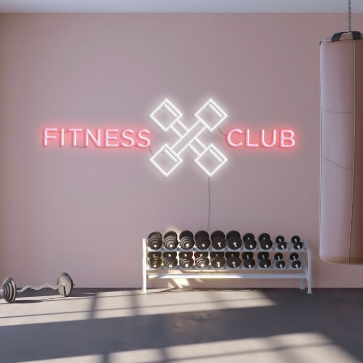 FITNESS CLUB LED-Neonschild für Fitnessstudio