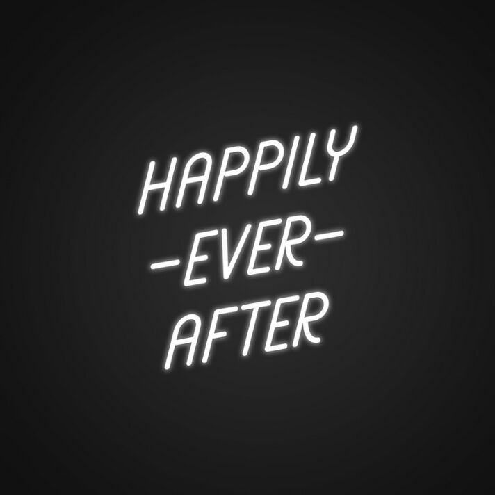 HAPPILY EVER AFTER LED-Neonschild für Hochzeit und Wohnzimmer