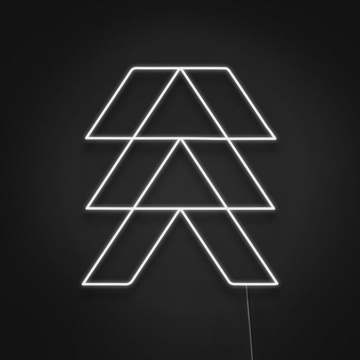 Abstrakte geometrische Form LED-Neonschild Wohnzimmer Büro