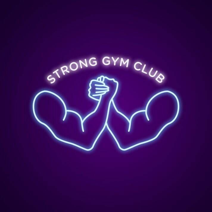 STRONG GYM CLUB LED-Neonschild für Fitnessstudio Sportclub