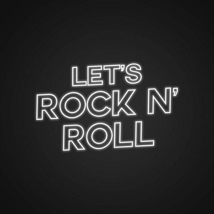 LET'S ROCK N' ROLL LED-Neonschild für Bar und Club