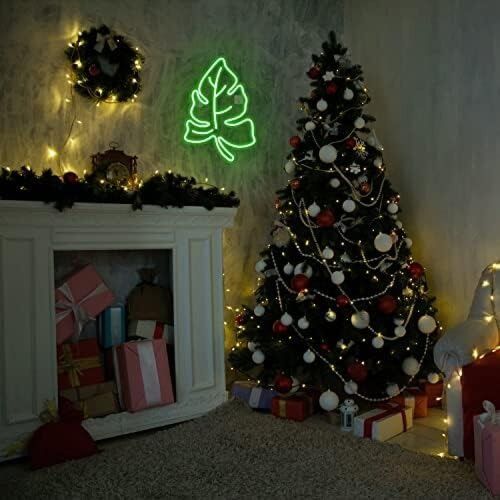 Blatt LED-Neonschild Wohnzimmer Weihnachten