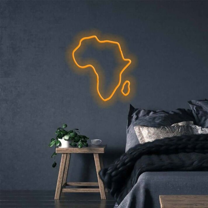 Afrika Kontur LED-Neonschild Wohnzimmer Schlafzimmer