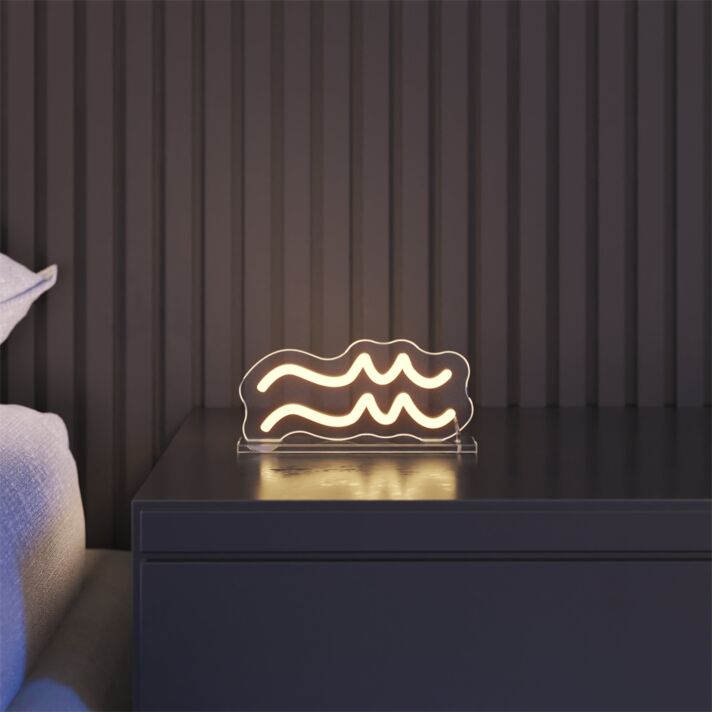 Brighten Up Bars, Weddings, and Home Spaces with the Aquarius LED Neon Sign.