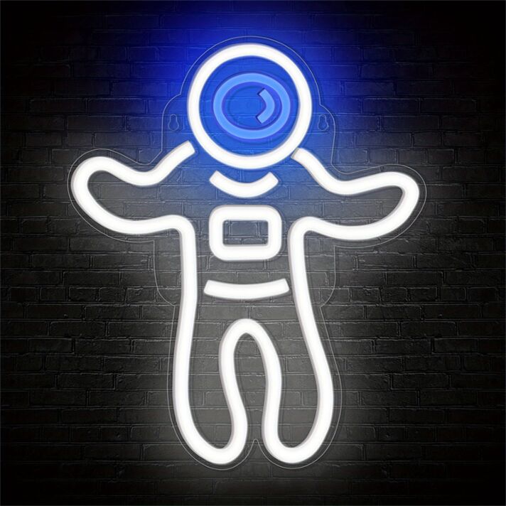 Astronaut Figur LED-Neonschild für Gamingzimmer und Bar