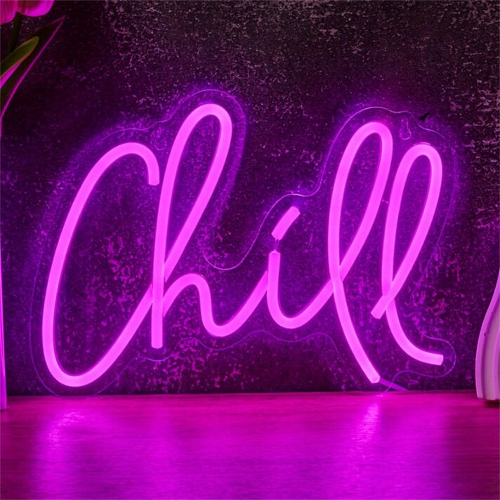 Chill LED-Neonschild Wohnzimmer Bar