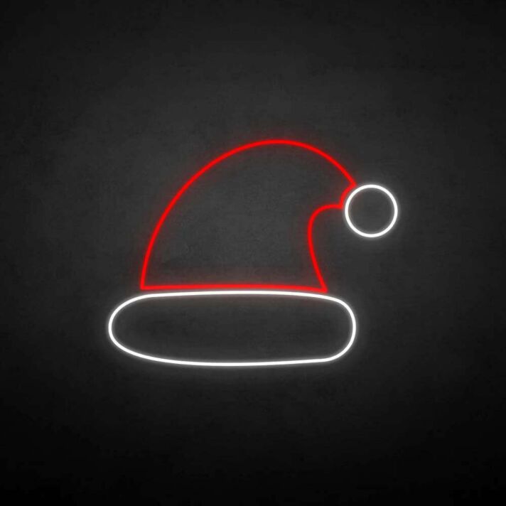 Weihnachtsmannmütze LED-Neonschild Wohnzimmer Weihnachtsdeko