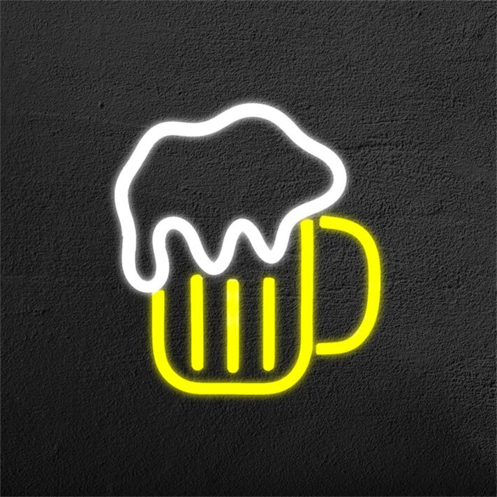 Bierkrug mit Schaum LED-Neonschild für Bar und Kneipe