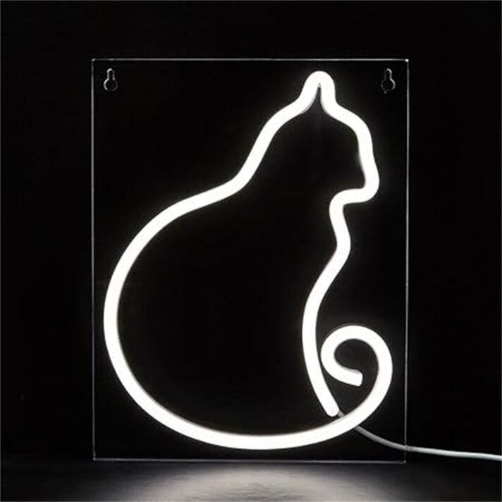 sitzende Katze Silhouette LED-Neonschild Wohnzimmer Schlafzimmer