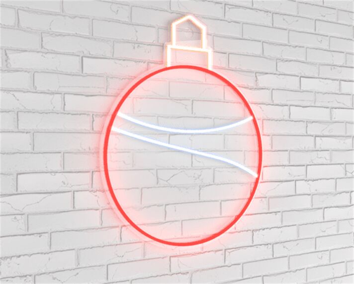 Weihnachtskugel LED-Neonschild für Wohnzimmer Weihnachtsdeko