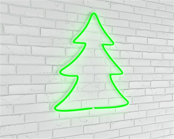 Tannenbaum LED-Neonschild Wohnzimmer Weihnachten