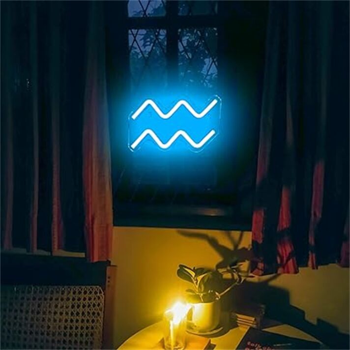 Wassermann Sternzeichen Symbol LED-Neonschild für Wohnzimmer Schlafzimmer