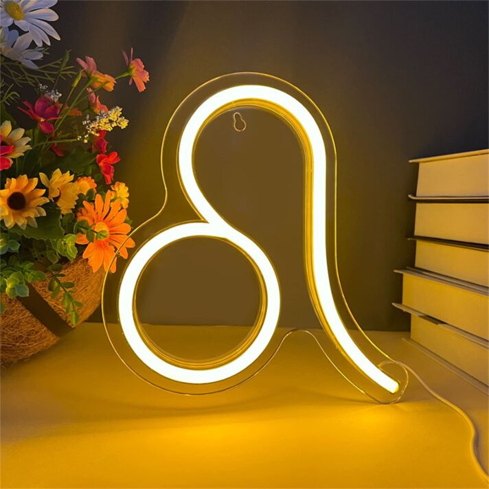 Löwe Sternzeichen Symbol LED-Neonschild Wohnzimmer Schlafzimmer