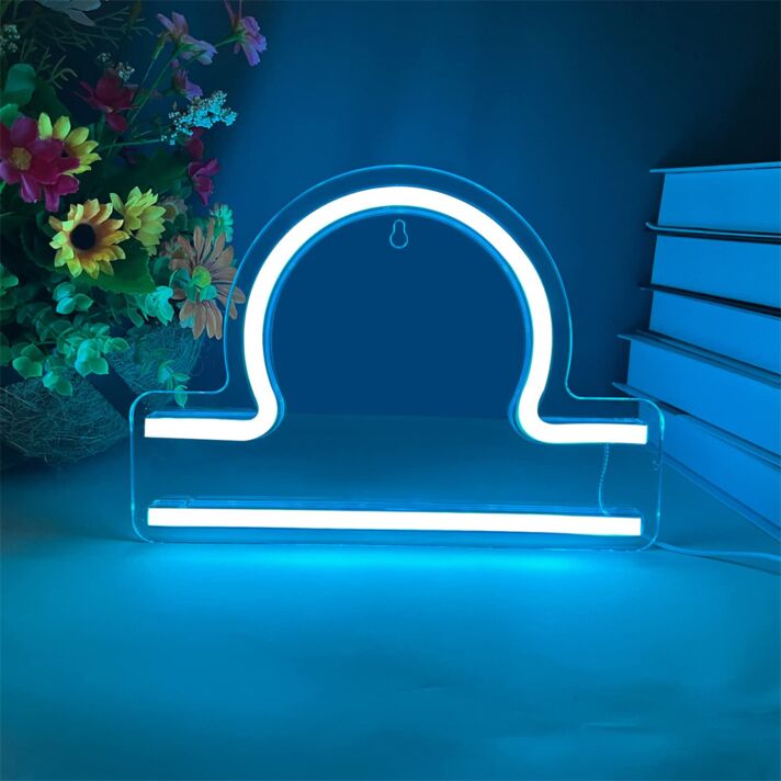 Waage Sternzeichen Symbol LED-Neonschild Wohnzimmer Schlafzimmer