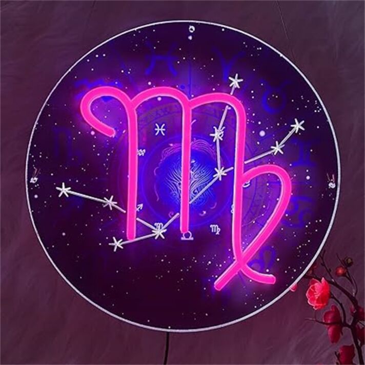 Brighten Up Your Space: Constellation Virgo LED Neon Sign Perfect for Home Decor, Office Vibes, and Celebratory Events