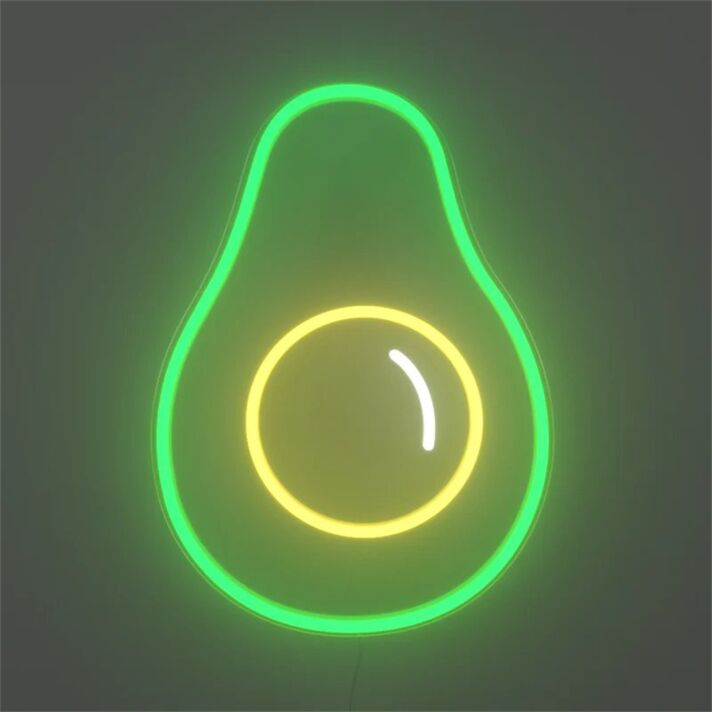 Brighten Up Your Space: Crazy Avocado LED Neon Sign for Home, Bars, and Party Ambiance