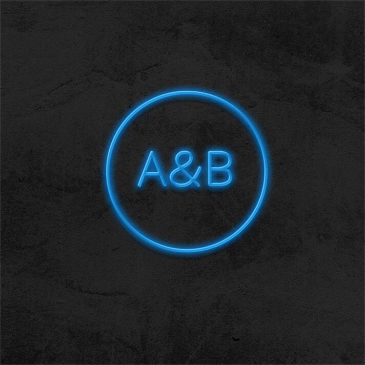 A&B LED-Neonschild für Bar und Cafe